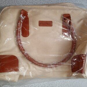 NEW CRG Prestige Luggage Carry On Bag - Beige & Brown